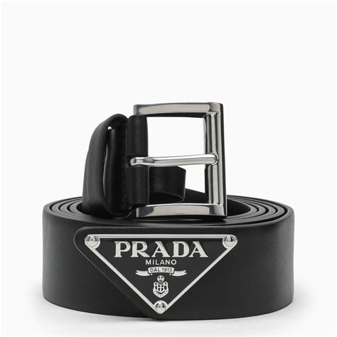 cintura nera uomo prada|Cinture Prada in Pelle Nero taglia 95 cm .